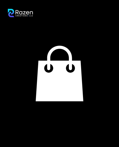 Shopify - Shopping bag icon with Vortex Digital Labs branding